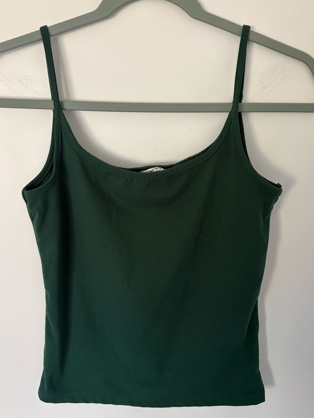 Cotton On Dark Green Spaghetti Strap Tank Top - Medium